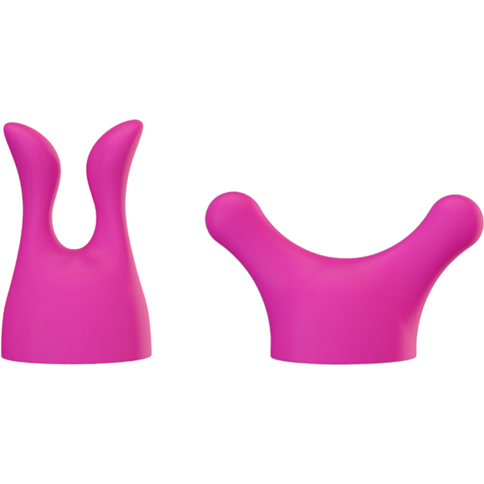 Deux accesoires pour vibromasseur Wand de couleur rose