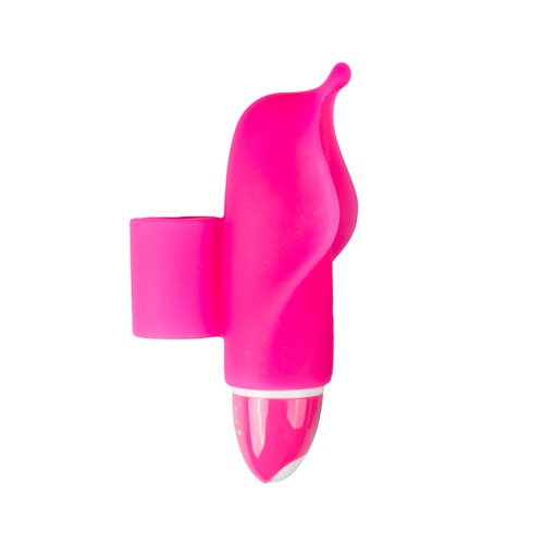 On y voit un v doigt vibrant de couleur rose représentant un dauphin